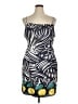 STAUD Print Blue Cocktail Dress Size 16 - photo 1
