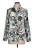 Chico's 100% Polyester Print Teal Long Sleeve Blouse Size Lg (2) - photo 1