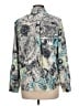 Chico's 100% Polyester Print Teal Long Sleeve Blouse Size Lg (2) - photo 2