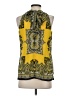 Cache 100% Polyester Yellow Tank Top Size S - photo 2