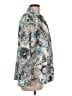 Chico's 100% Polyester Print Teal Long Sleeve Blouse Size Lg (2) - photo 4