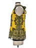 Cache 100% Polyester Yellow Tank Top Size S - photo 5