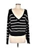 Unbranded 100% Polyester Stripes Black Pullover Sweater Size M - photo 1