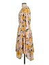 Just Fab Print Yellow Casual Dress Size L - photo 5
