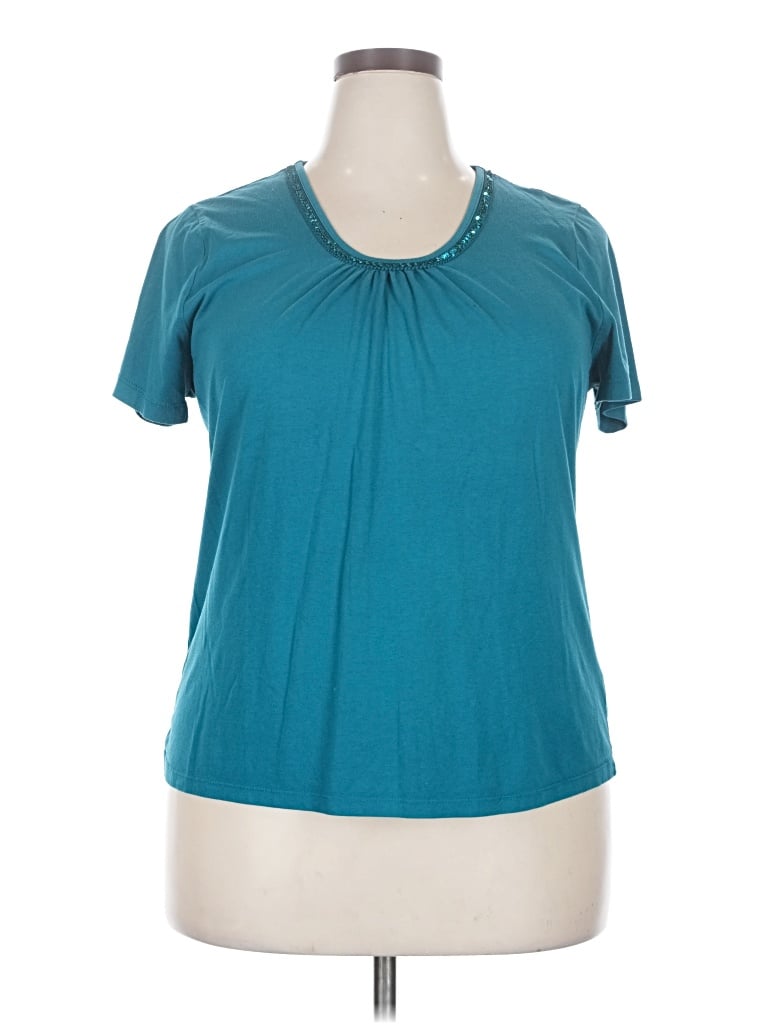 Pre-owned Jaclyn Smith Active T-shirt In Teal