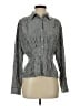Max Studio Stripes Gray Long Sleeve Blouse Size S - photo 1