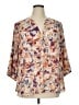 NYDJ 100% Polyester Floral Ivory 3/4 Sleeve Blouse Size 1X - photo 1