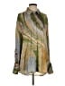 Significant Other Print Green Long Sleeve Blouse Size 4 - photo 1