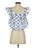 Shein 100% Polyester Blue Sleeveless Blouse Size 2 - photo 2