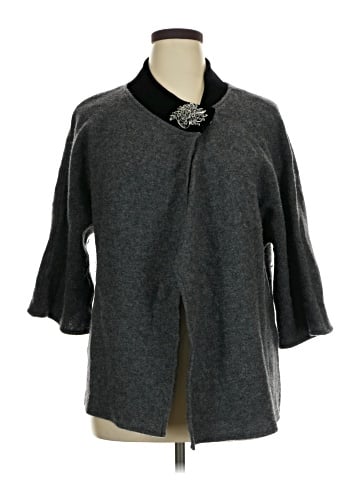 JM Collection Wool Cardigan (view 1)