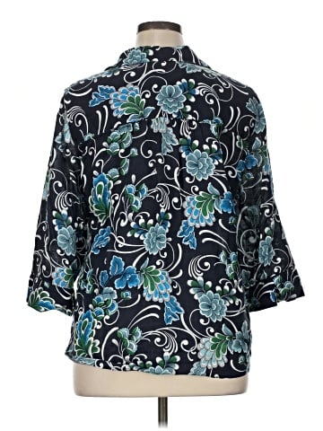 Chico's 3/4 Sleeve Button-Down Shirt (view 2)