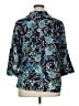 Chico's 100% Linen Paisley Blue 3/4 Sleeve Button-Down Shirt Size XL (3) - photo 2