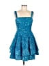 Wear Your Love 100% Polyester Stars Blue Cocktail Dress Size 8 - photo 1
