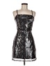 JOA 100% Polyester Metallic Silver Cocktail Dress Size M - photo 1