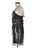JOA 100% Polyester Metallic Silver Cocktail Dress Size M - photo 5