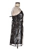 JOA 100% Polyester Metallic Silver Cocktail Dress Size M - photo 4