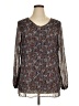 CAbi Brown Long Sleeve Blouse Size XL - photo 1