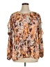 Kate & Mallory designs 100% Polyester Orange Long Sleeve Blouse Size XL - photo 1