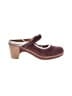White Mountain 100% Leather Burgundy Mule/Clog Size 8 - photo 1