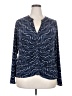 Lane Bryant Chevron-herringbone Blue Long Sleeve Blouse Size 22 - 24 Plus - photo 1