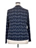 Lane Bryant Chevron-herringbone Blue Long Sleeve Blouse Size 22 - 24 Plus - photo 2