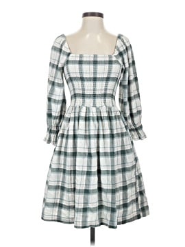 Madewell Lucie Elbow-Sleeve Smocked Mini Dress in Lebaum Plaid (view 1)