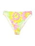 Shade & Shore Floral Yellow Swimsuit Bottoms Size M - photo 1
