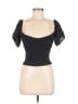 Reformation Black Short Sleeve Top Size 6 - photo 1