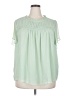 Torrid 100% Polyester Green Short Sleeve Blouse Size 3X Plus (3) - photo 1