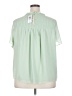Torrid 100% Polyester Green Short Sleeve Blouse Size 3X Plus (3) - photo 2