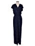 Halogen 100% Polyester Polka Dots Blue Jumpsuit Size M - photo 1