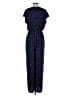 Halogen 100% Polyester Polka Dots Blue Jumpsuit Size M - photo 2