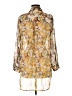 Fig and Flower 100% Polyester Floral Gold 3/4 Sleeve Blouse Size M - photo 2