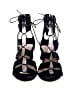 Loeffler Randall 100% Leather Black Sandals Size 9 - photo 2