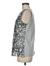 Talbots 100% Polyester Silver Sleeveless Top Size M - photo 5