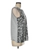 Talbots 100% Polyester Silver Sleeveless Top Size M - photo 4