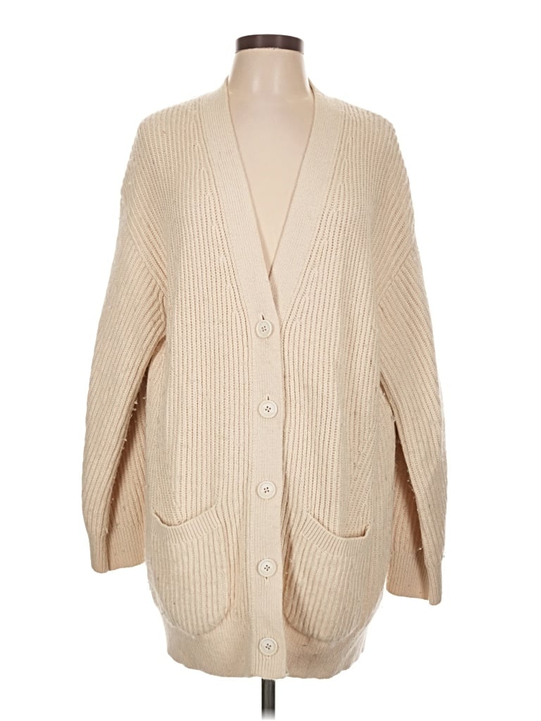 Pre-owned Jcrew Cardigan Sweater In Tan