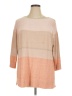 Lafayette 148 New York Color Block Tan Pullover Sweater Size 1X - photo 1
