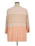 Lafayette 148 New York Color Block Tan Pullover Sweater Size 1X - photo 2