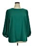 Ann Taylor LOFT 100% Polyester Green 3/4 Sleeve Blouse Size 16 - photo 1