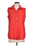 Chico's Design Orange Sleeveless Button-Down Shirt Size Lg (2) - photo 1