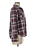 LA Hearts 100% Polyester Plaid Burgundy Long Sleeve Blouse Size M - photo 4