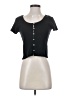 Assorted Brands Black Short Sleeve Henley Size P (estimated, petite) - photo 1