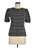 Ann Taylor Black Short Sleeve Top Size Med Petite - photo 1