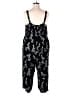 Ann Taylor LOFT 100% Rayon Floral Black Jumpsuit Size 22 - photo 2