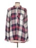 Rails 100% Rayon Plaid Pink Long Sleeve Blouse Size L - photo 1