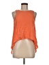Buttons Orange Sleeveless Blouse Size M - photo 1