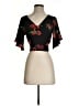 Express 100% Polyester Black Short Sleeve Blouse Size XS - photo 1