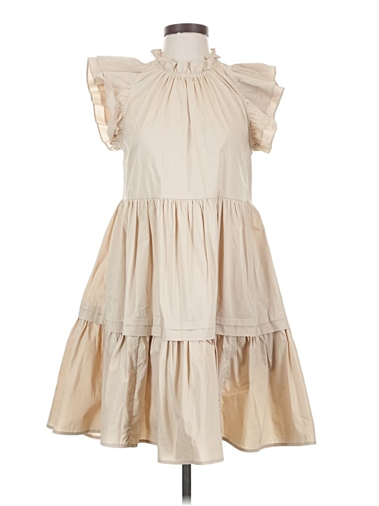 Pre-owned Karlie Casual Dress In Tan