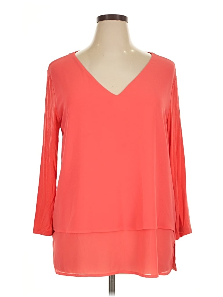 Pre-owned Michael Michael Kors 3/4 Sleeve Blouse In Orange